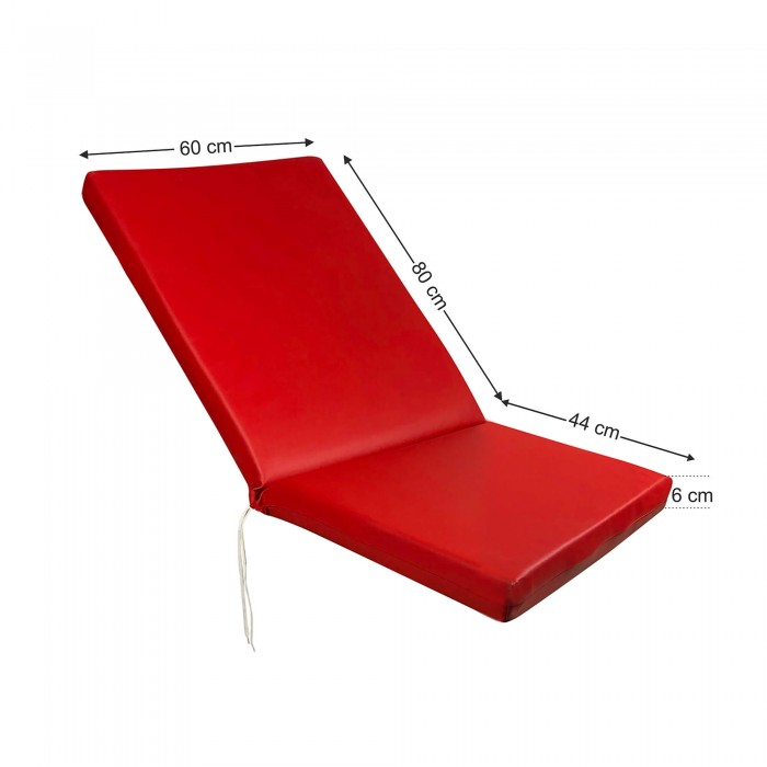 Στρώμα καρέκλας 6cm δερματίνη - κόκκινο της ferrari