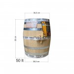 Βαρέλι κρασιού - τσίπουρου ξύλινο  -  δρύινο - 50lt
