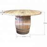 Διακοσμητικό βαρέλι τραπέζι κήπου - παραλίας Δ110cm