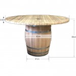 Διακοσμητικό βαρέλι τραπέζι κήπου - παραλίας Δ130cm